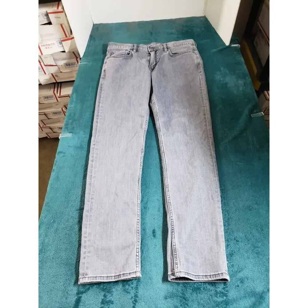 Banana Republic Jeans Size 32x30 Mens Gray Pants Stretch Traveler Slim Straight